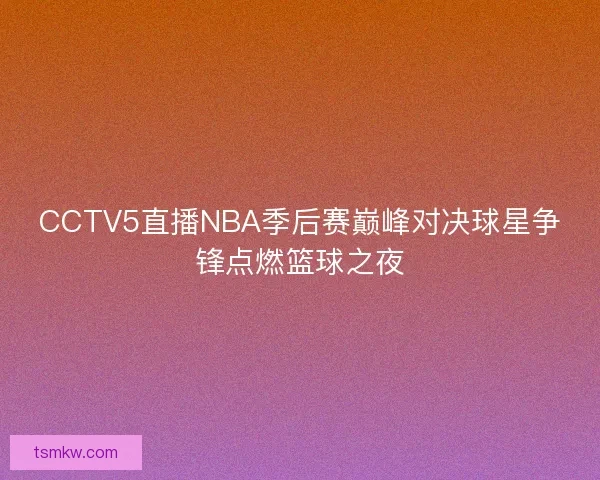 CCTV5直播NBA季后赛巅峰对决球星争锋点燃篮球之夜