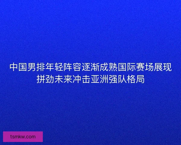 中国男排年轻阵容逐渐成熟国际赛场展现拼劲未来冲击亚洲强队格局