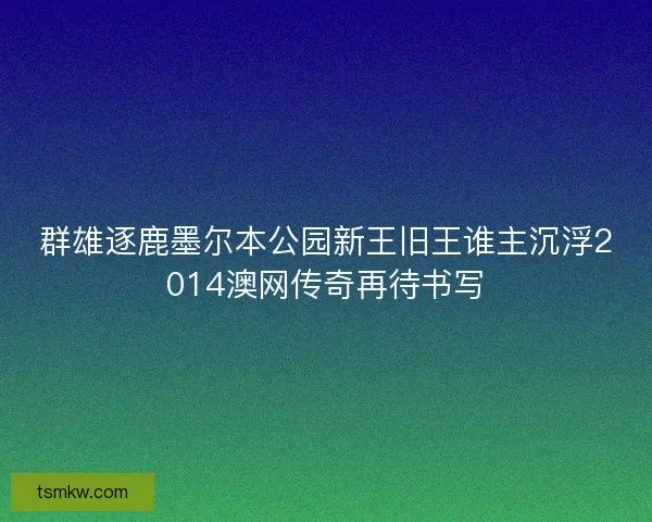 群雄逐鹿墨尔本公园新王旧王谁主沉浮2014澳网传奇再待书写
